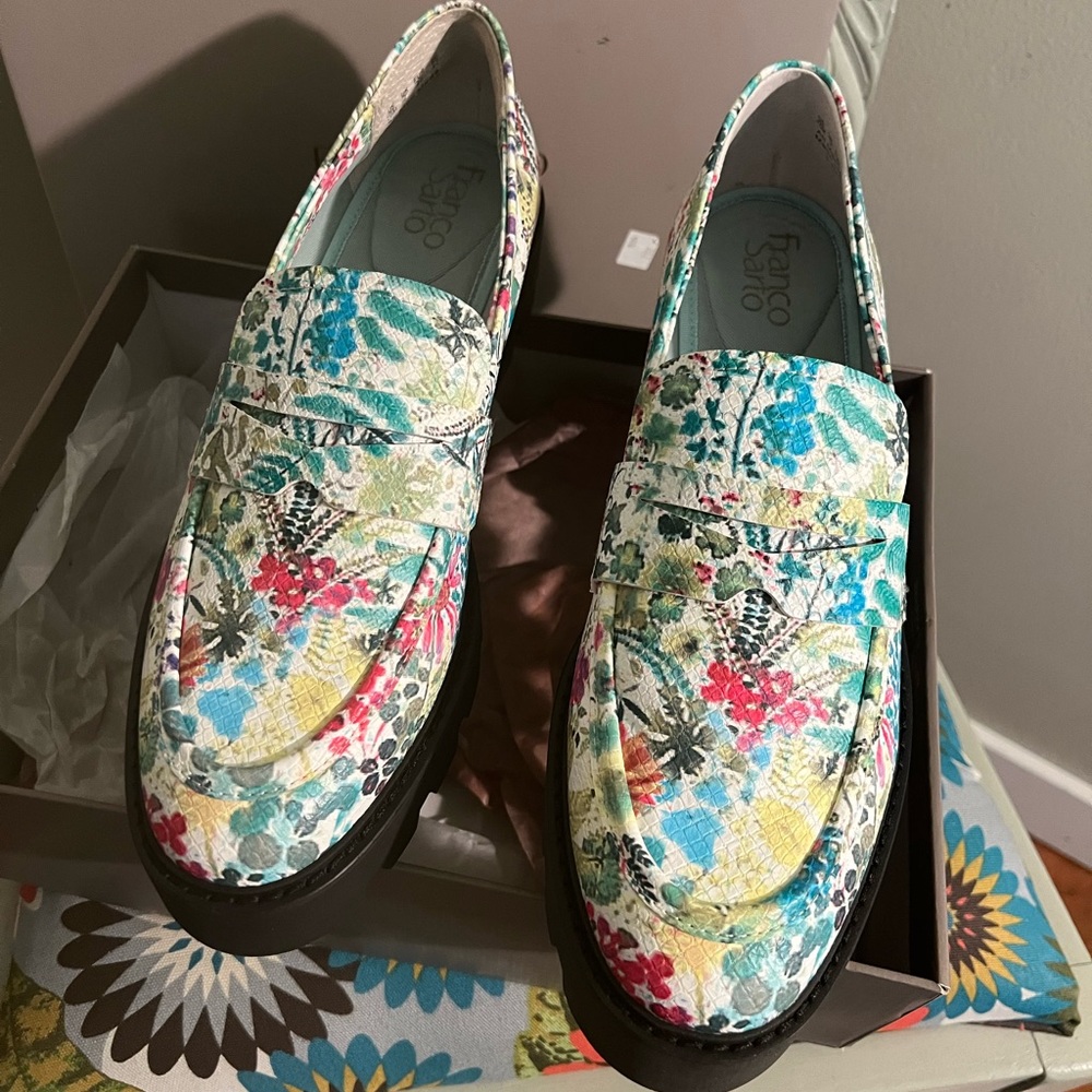 Franco Sarto L-Balin Floral Loafer.